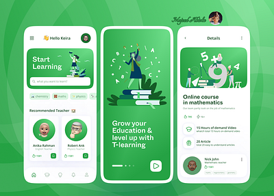 Online Learning Mobile App Design app design design illustration mobile app design online learning online learning app online learning ui ui ui design uiux user interface user interface design