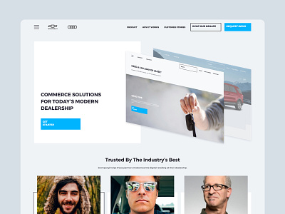 Commerce Solution for Dealership dealership design ecommerce home interface landing page ui ux website