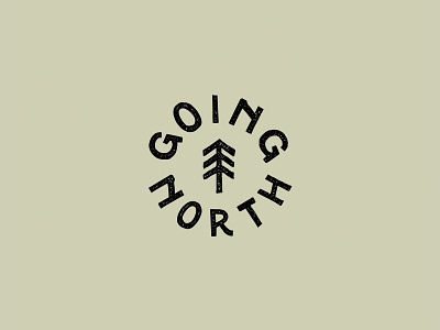 Going North Pine adventure brand branding camp explore hand drawn hike illustration logo logotype nature nordic norway pine tree rustic sweden travel tree type typography