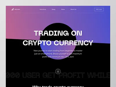 WeTrade Landing Page Animation animation animations card hero section landing page prototype web web animation web design webflow website website animation wordpress