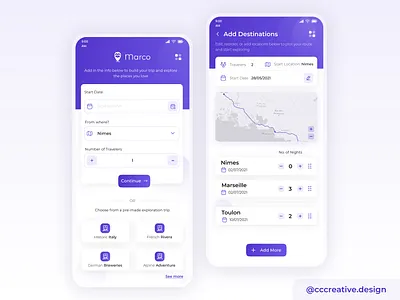 Travel App UI Design branding design clean clean interface color pops design illustration interface light theme logo product design ui ui design ux ux design