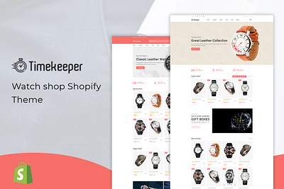 Watch Store Shopify Theme 3d animation app branding design ecommerce graphic design illustration illustrator logo motion graphics shopify builder shopify theme social media trending trending collection ui watch store web website