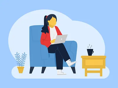 Career Woman Illustration Design app design graphic design illustration ui ux vector