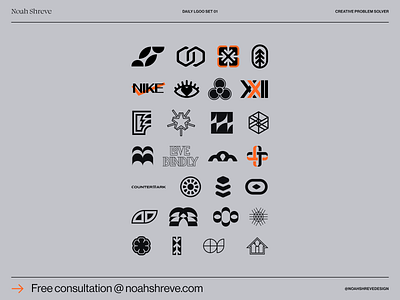 Daily Logo Set 01 abstract daily logo logo logo collection minimal logo