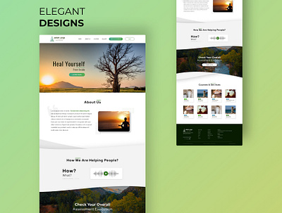 AntahYoga Landing Page Design adobe photoshop adobe xd design elegant design elementor graphic design home page homepage design illustration javascript landing page php typography ui ui design uiux ux ux design wordpress