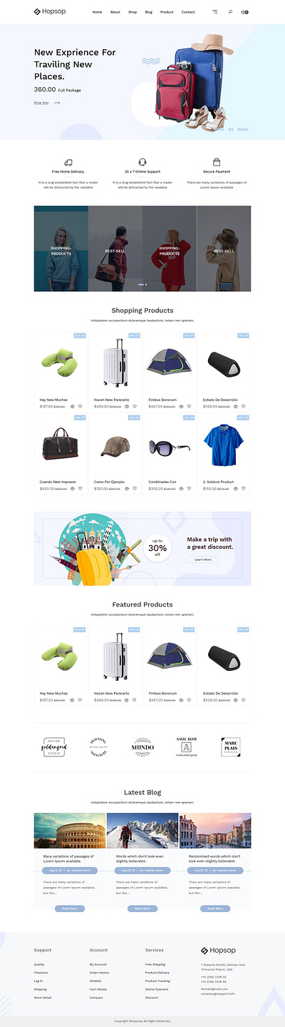 Travel And Tour Accessories Shopify 3d accessories accessories shopify animation app branding design graphic design illustration illustrator logo motion graphics responsive shopify shopify theme travel travel gear ui web website