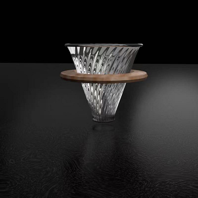 Coffee funnel 3d blender illustration