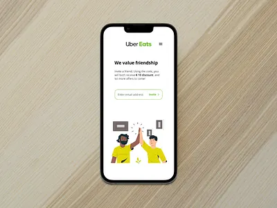 Challenge 136 - Invite Friend 136 app code community daily 100 challenge dailyuichallenge design discount friend invite friend invite friends promo uber uber eats ubereats ui ux
