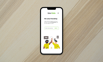 Challenge 136 - Invite Friend 136 app code community daily 100 challenge dailyuichallenge design discount friend invite friend invite friends promo uber uber eats ubereats ui ux