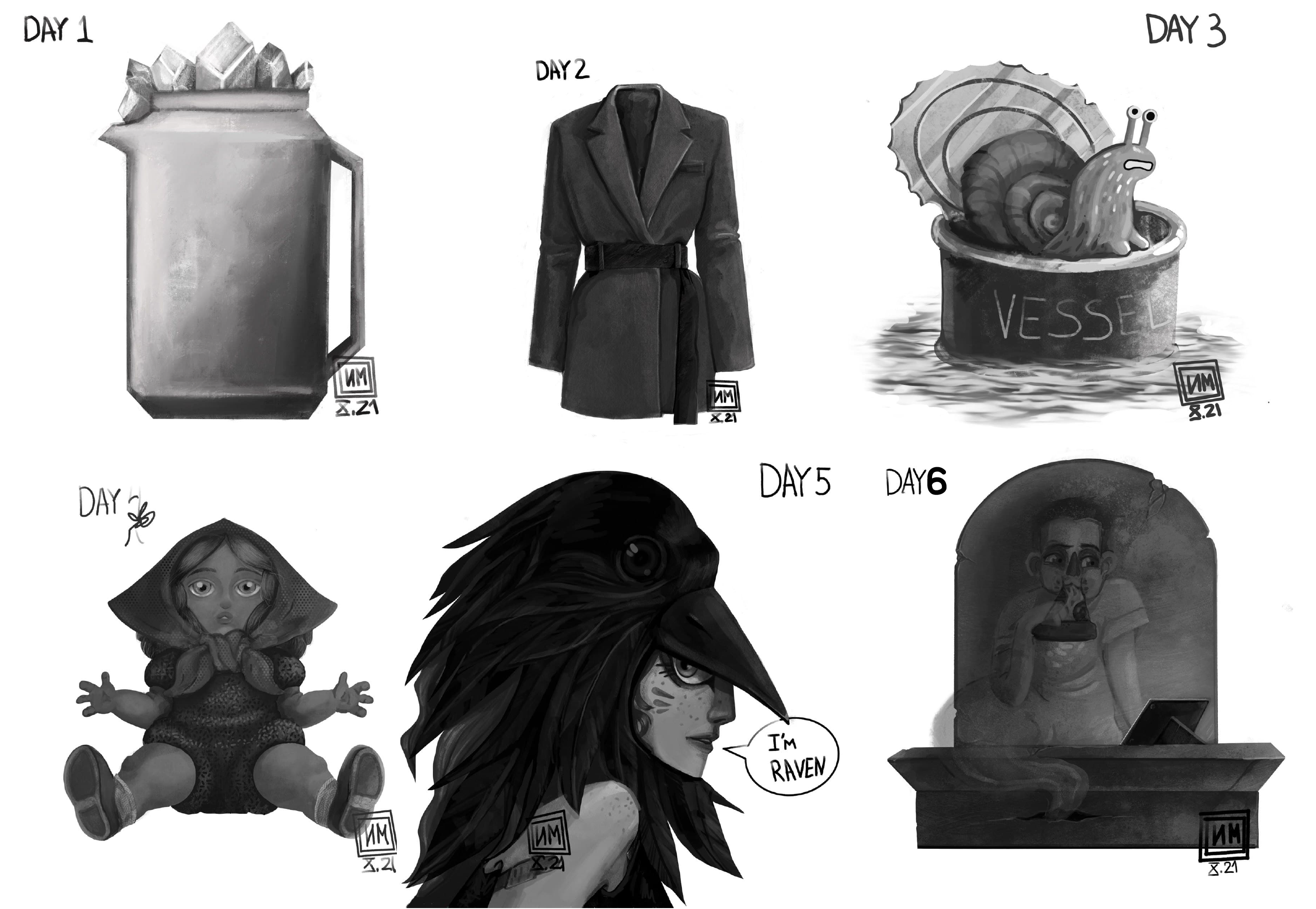 Example of Inktober part one