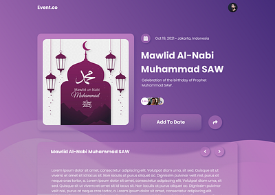 Mawlid Al-Nabi | Web UI Design design ui ux