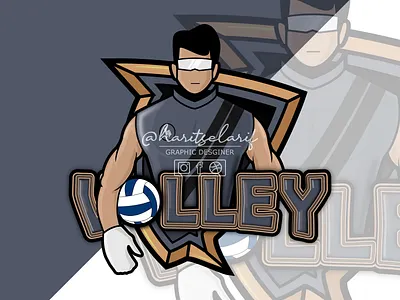 Volleyball Player Logo beach branding design esport esport logo field gamer gaming graphic design illustration jump logo mascot net outline png sport vector volley volleyball
