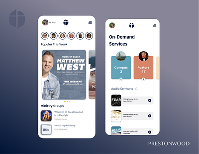 Church App : Service & Ministry Centered android app app church community design ios app mobile app design mobile ui redesign religious service spiritual ui ux ux design