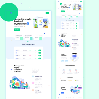 Cryptocurrency, Saas landing page. bitcoin crypto dogecoin graphic design illustration intaractive landing page responsive saas software as service startup template ui ux vector based design web design web page