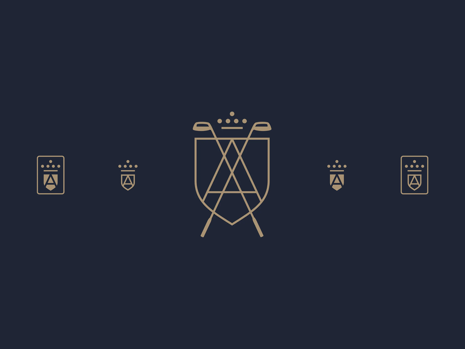 Ambassador Golf Club — Responsive Logo System badge design brand identity crest logo emblem design geometric logo golden logo golf branding golf club logo graphic design logo design logo system logo variations luxury branding minimal logo monogram logo premium logo responsive logo sports branding symbol design visual identity