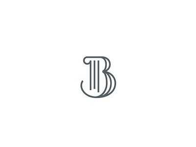B attorney b b letter branding calligraphy court design for sale identity illustration law lawyer letter lettering logo minimal pillar simple vector