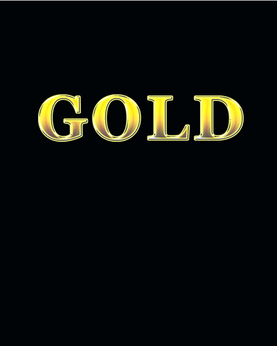 Gold Text typography