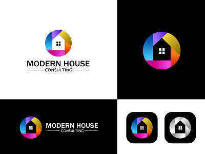 Modern house logo branding colourful logo creative logo graphic design home logo house logo logo logo branding logo art logo artist logo design logo designer logo inspiration logo maker pro logo professional logo real estate mortgage real estate logo