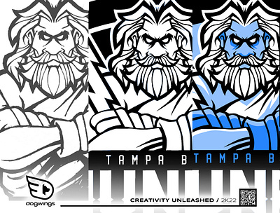 Thunder Process chipdavid dogwings drawing hockey illustration logo team graphic thunder vector zues