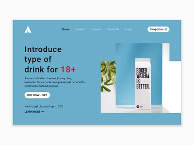 Aous for Drink +18 Website Design app design best branding clean creative design flat home illustration logo personal website ui ui ux ui ux website design web design website design