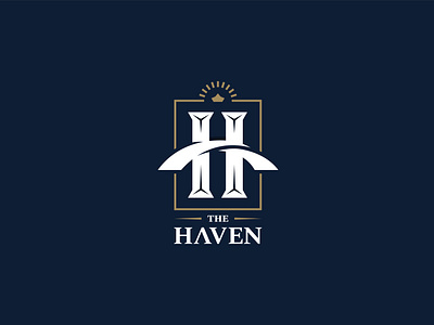 THE HAVEN branding design flat logo vector