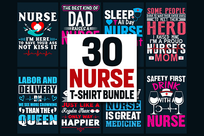 Nurse T-Shirt Design Bundle buck t shirt design nurse student