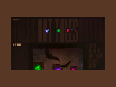 Bat Tales - Layout Grid Explorations #1 animation art direction branding concept design exploration grid hand paint interaction interface layout minimal mobile music typography ui ui design web webdesign website