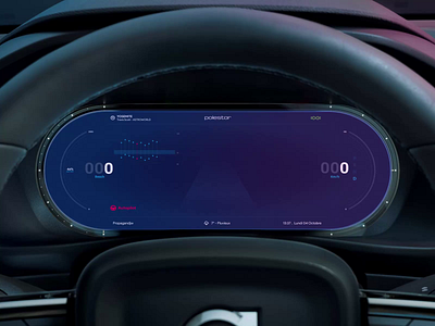 HMI UI Electric car dashboard - Polestar ai automotive car dashboard electric electric car hmi mockup motion polestar ui vehicle visual identity visualization