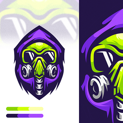 Gas Mask Illustration design detailed drawing gas gasmask illustration logo mask vector