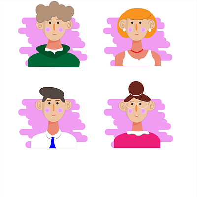 People character design flat graphic design illustration office vector