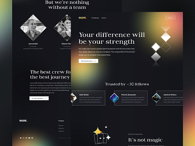 Oghe - Webflow Template agency animation branding design gradient homepage illustration interface portfolio template ui webflow website