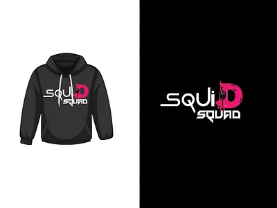 Squid Game Hoodie Design black creative graphic design hoodie hoodie design minimal nice professional squid squidgame tshirt