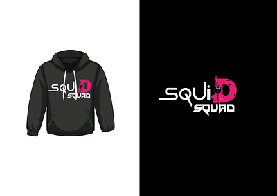 Squid Game Hoodie Design black creative graphic design hoodie hoodie design minimal nice professional squid squidgame tshirt