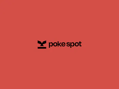 Poke Spot Logotype Designs bird symbol brand brand identity branding creative creative design design graphic design logo logo mark logotype minimalistic modern orange pink professional branding symbol typography visual visual identity