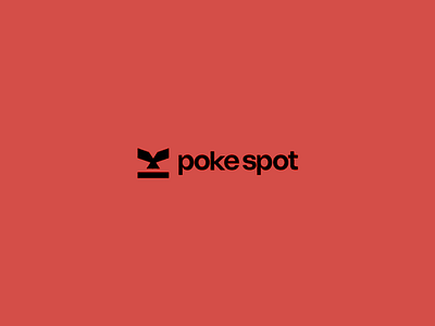 Poke Spot Logotype Designs bird symbol brand brand identity branding creative creative design design graphic design logo logo mark logotype minimalistic modern orange pink professional branding symbol typography visual visual identity