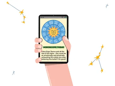 Astrology crap astrology blog illustration clean contemporary design design art flat illustration flatdesign graphic illustration inspiration modern pseudoscience stars sun web illustration zodiac signs