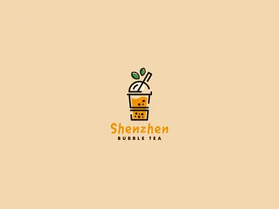 Shenzhen Bubble Tea branding graphic design illustrator logo