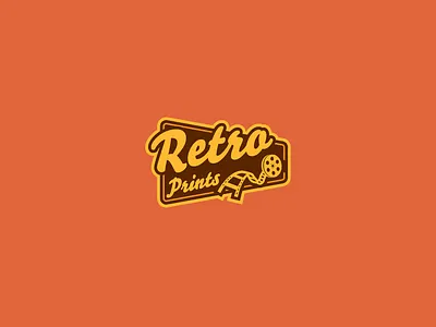 Retro Prints branding graphic design illustrator logo