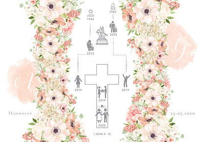 Wedding Card Invitation christian christian wedding design illustration lord jesus wedding wedding card