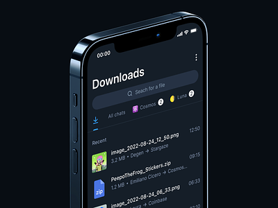 Telegram Redesign - Downloads app chat download files ios telegram telegram redesign