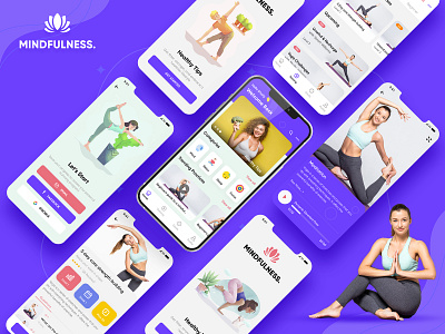 Mindfulness Mobile App mobile ui kit