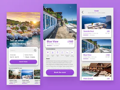 Hotel Booking Apps app graphic design hotel hotel booking travel ui ui design uiux ux
