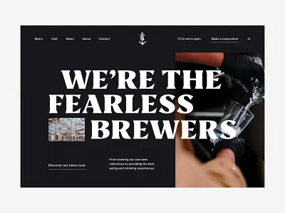 Stadshaven brewery hero bar beer big type brewery craft beer design drinks hero homepage landing restaurant section typography ui ux video webdesign