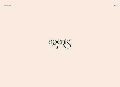 Agenis Logotype bags branding design fashion font logo logotype typeface typography vector