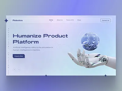 Artificial Intelligence 3d ai ai robot ai web animation artificial intelligence blender design futuristic gradient home page innovation machine tech technology ui web