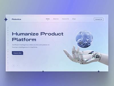 Artificial Intelligence 3d ai ai robot ai web animation artificial intelligence blender design futuristic gradient home page innovation machine tech technology ui web