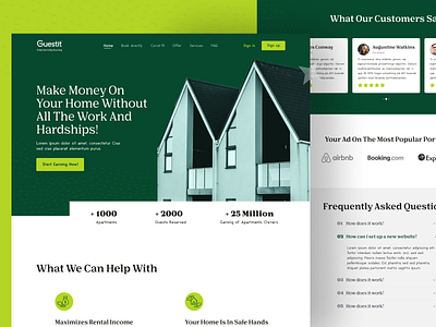 Landing Page UI app branding building buy daily ui dailyui design designer green landin page landingpage property realestate sell ui uidesign uiux ux web web app