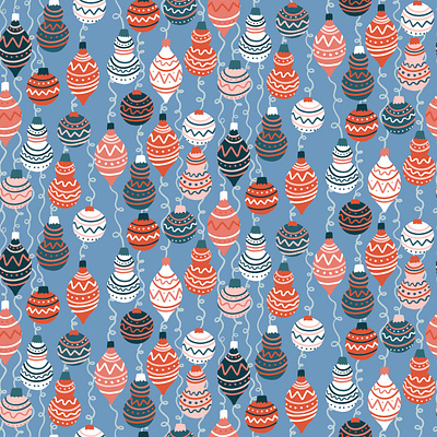 Christmas Baubles art licensing christmas christmas pattern design illustration pattern pattern design repeat pattern surface design surfacedesign