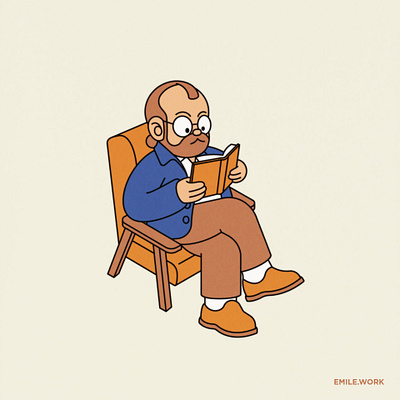 George Saunders adobe illustrator author character design dragonball editorial george saunders illustration illustrator portrait spot illustration toriyama