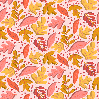 Fall Leaves art licensing design fall pattern illustration pattern pattern design surface design surfacedesign thanksgiving pattern